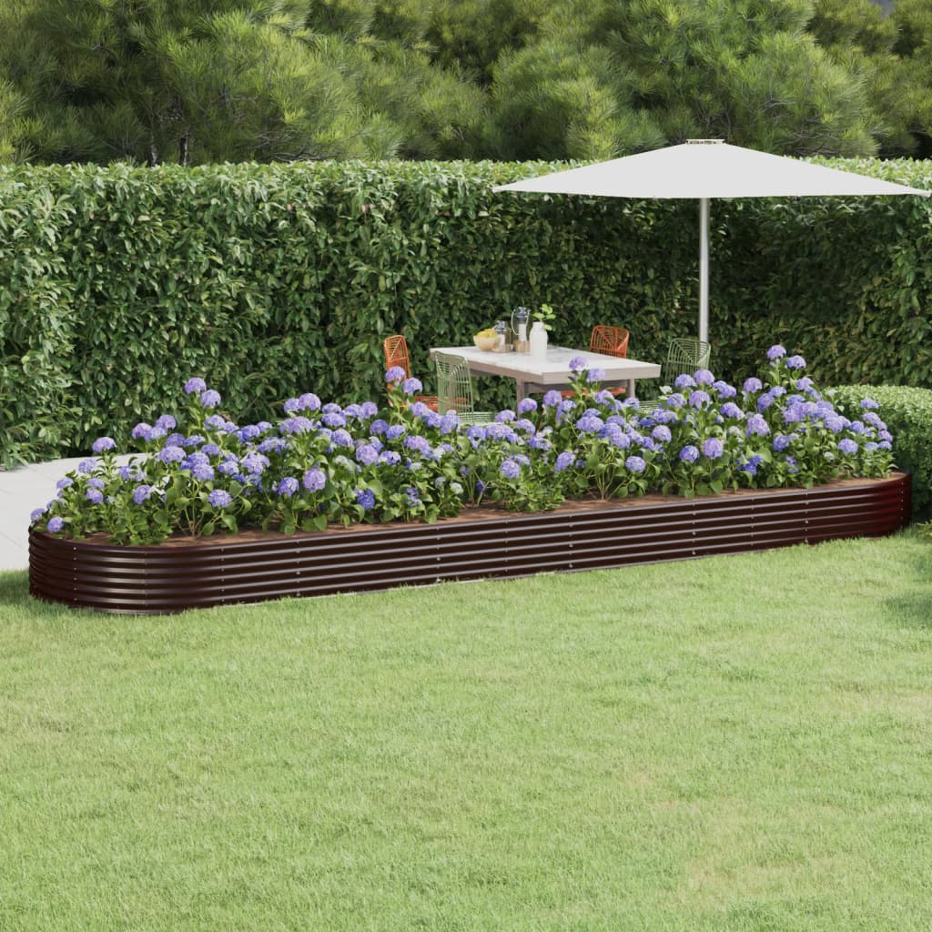 Jardinera acero galvanizado gris 140x140x68 cm