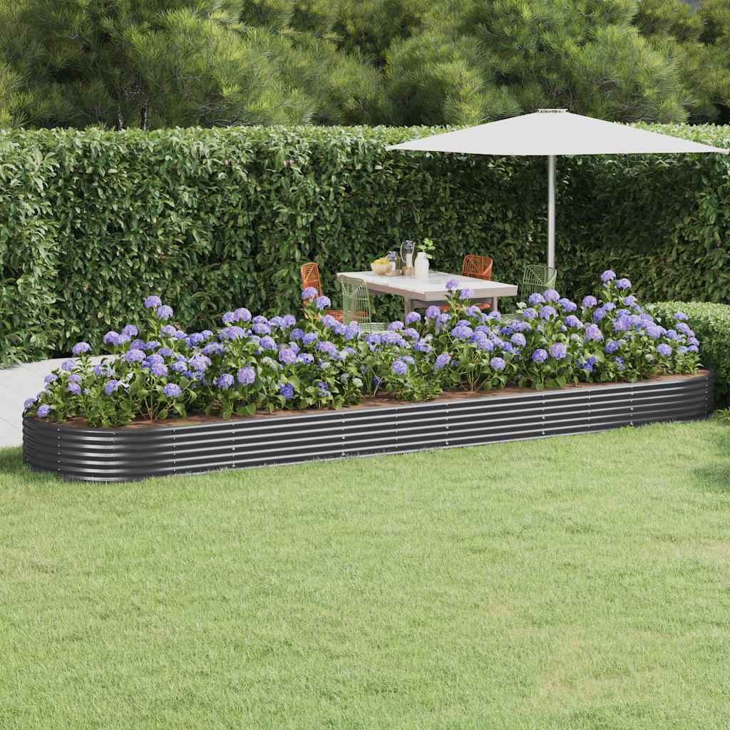 Jardinera acero galvanizado gris 140x140x68 cm