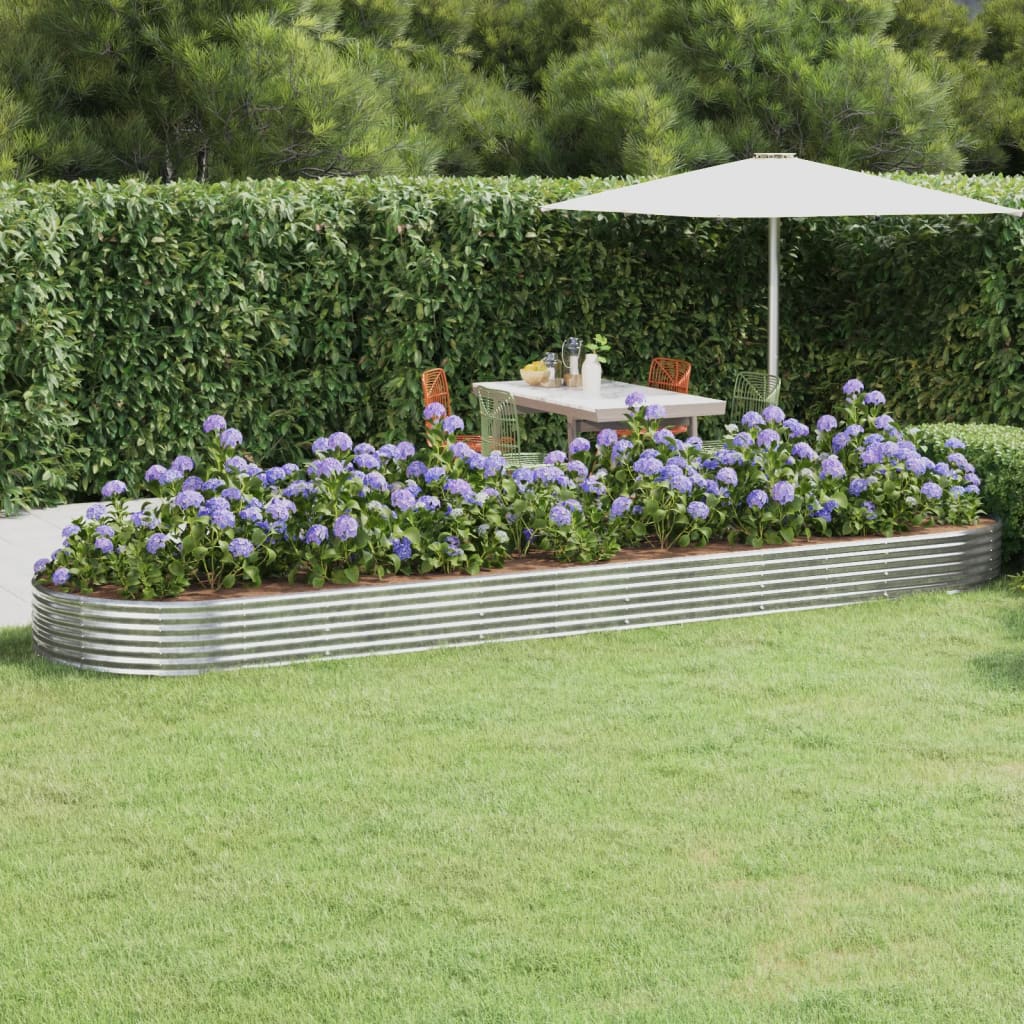 Jardinera acero galvanizado gris 140x140x68 cm