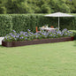 Floreira em aço galvanizado antracite 322x100x68cm