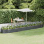 Floreira em aço galvanizado antracite 322x100x68cm