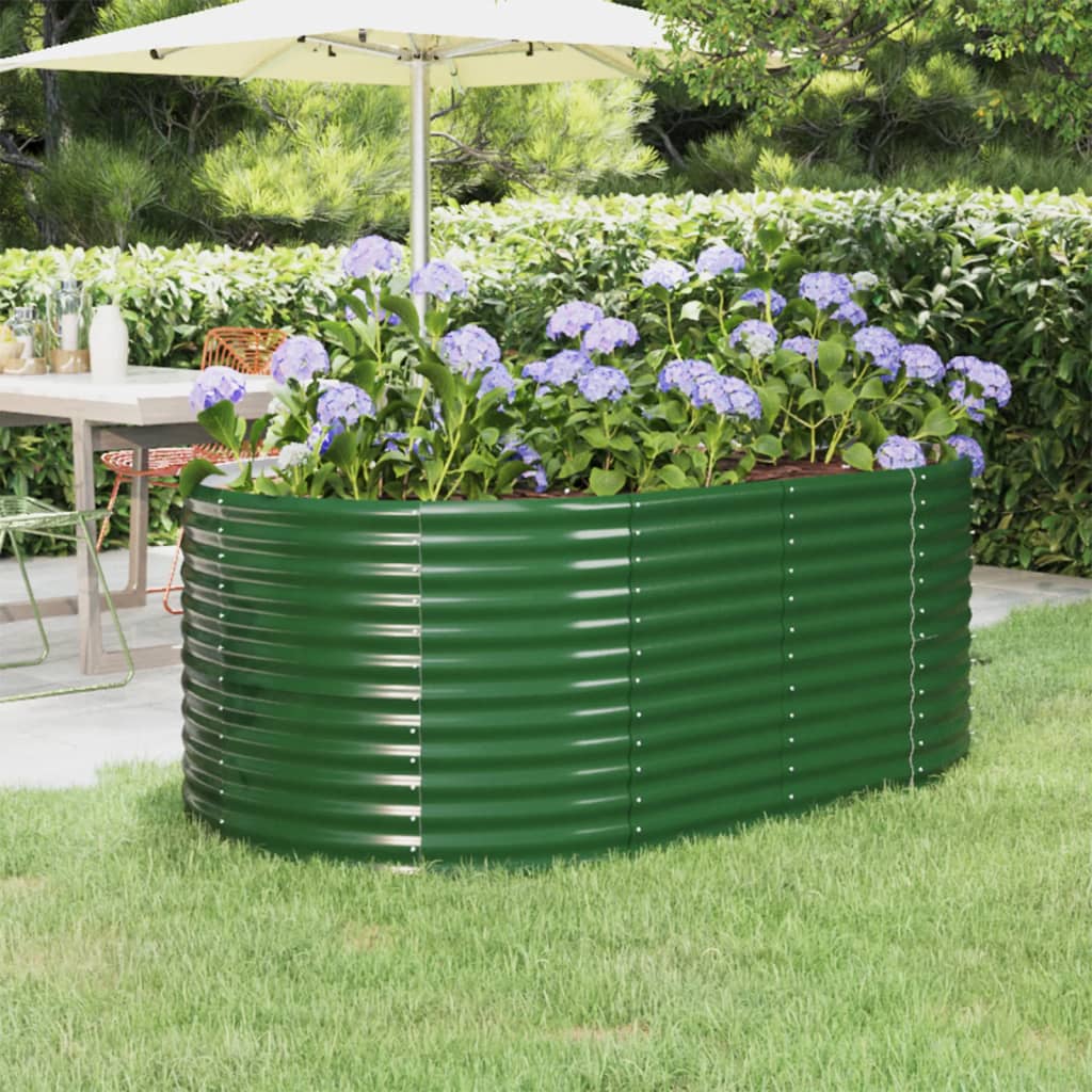 Jardinera acero galvanizado gris 140x140x68 cm