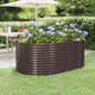 Floreira em aço galvanizado antracite 322x100x68cm