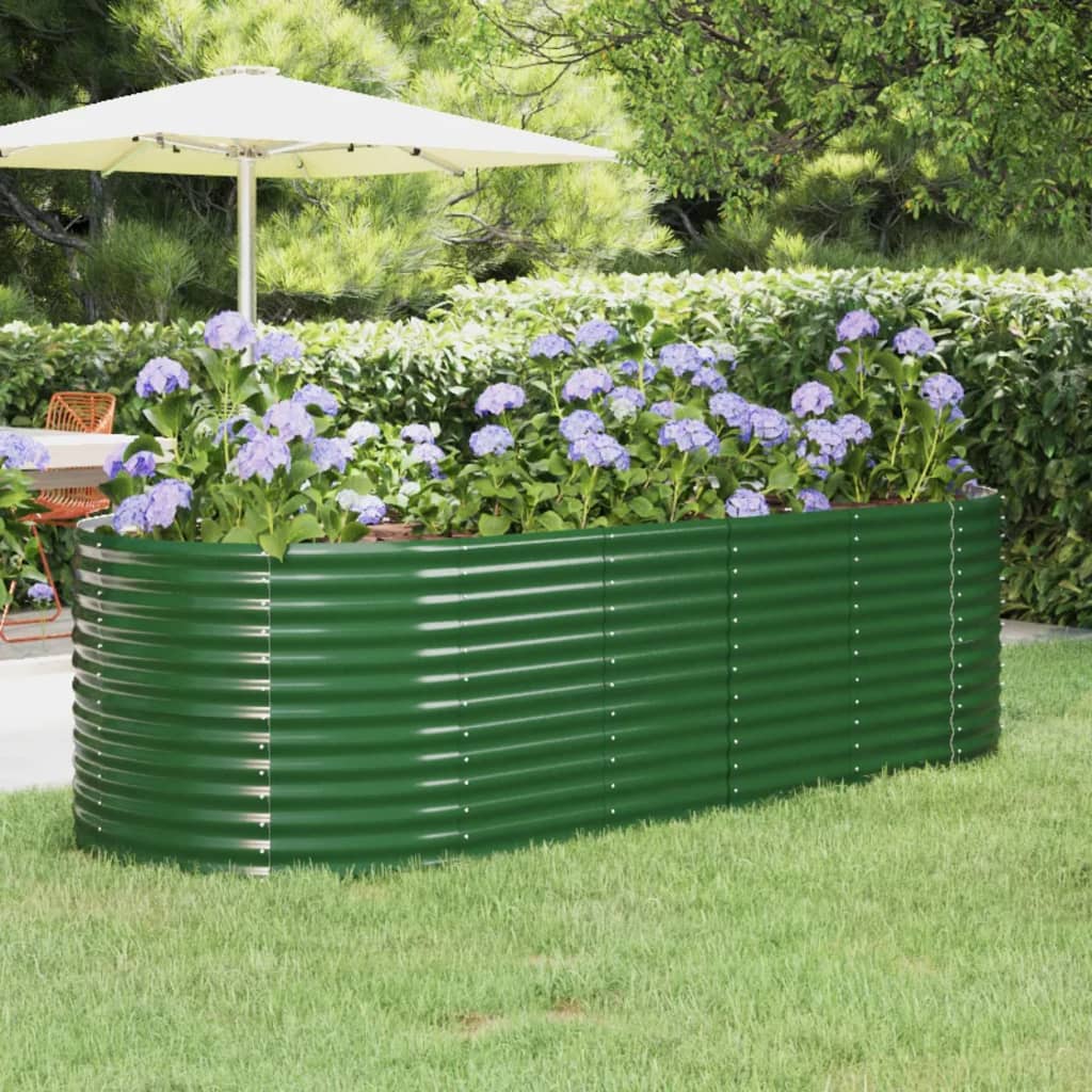 Jardinera acero galvanizado gris 140x140x68 cm