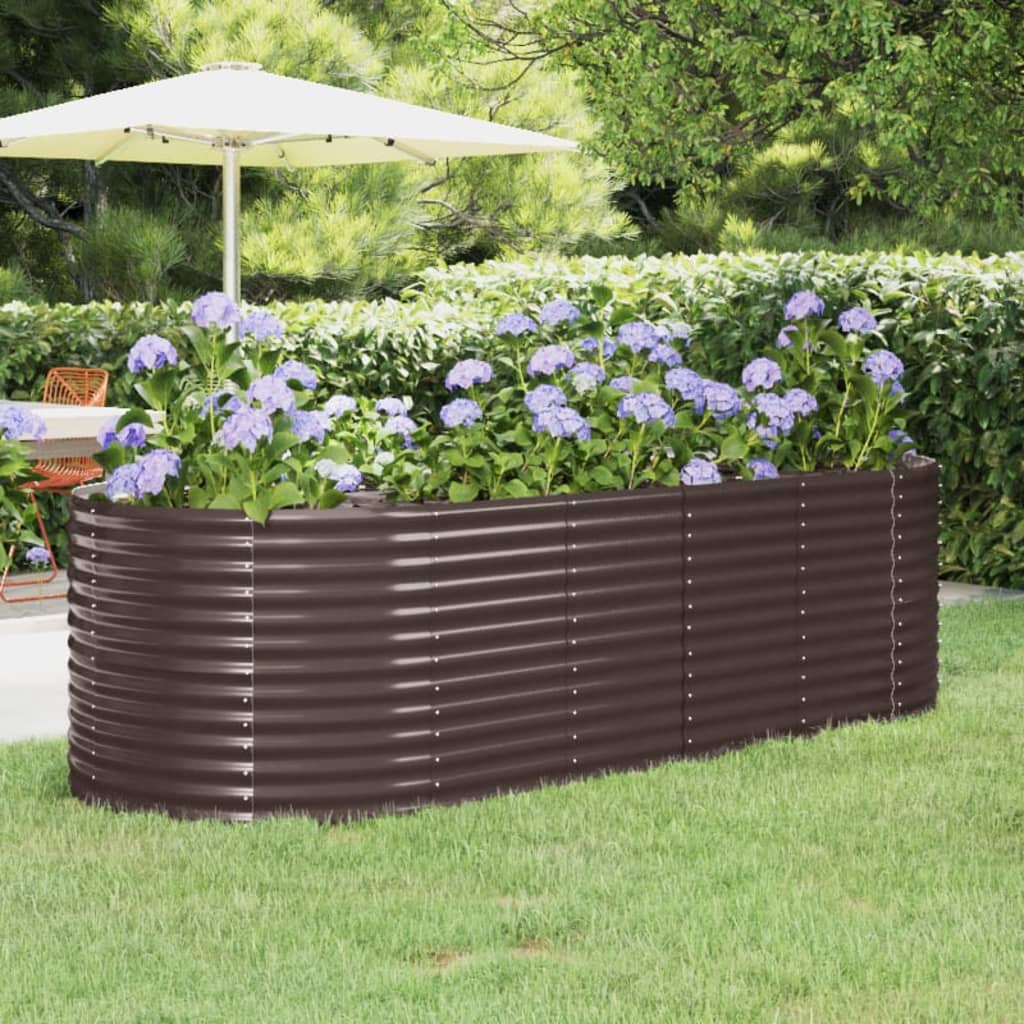 Jardinera acero galvanizado gris 140x140x68 cm
