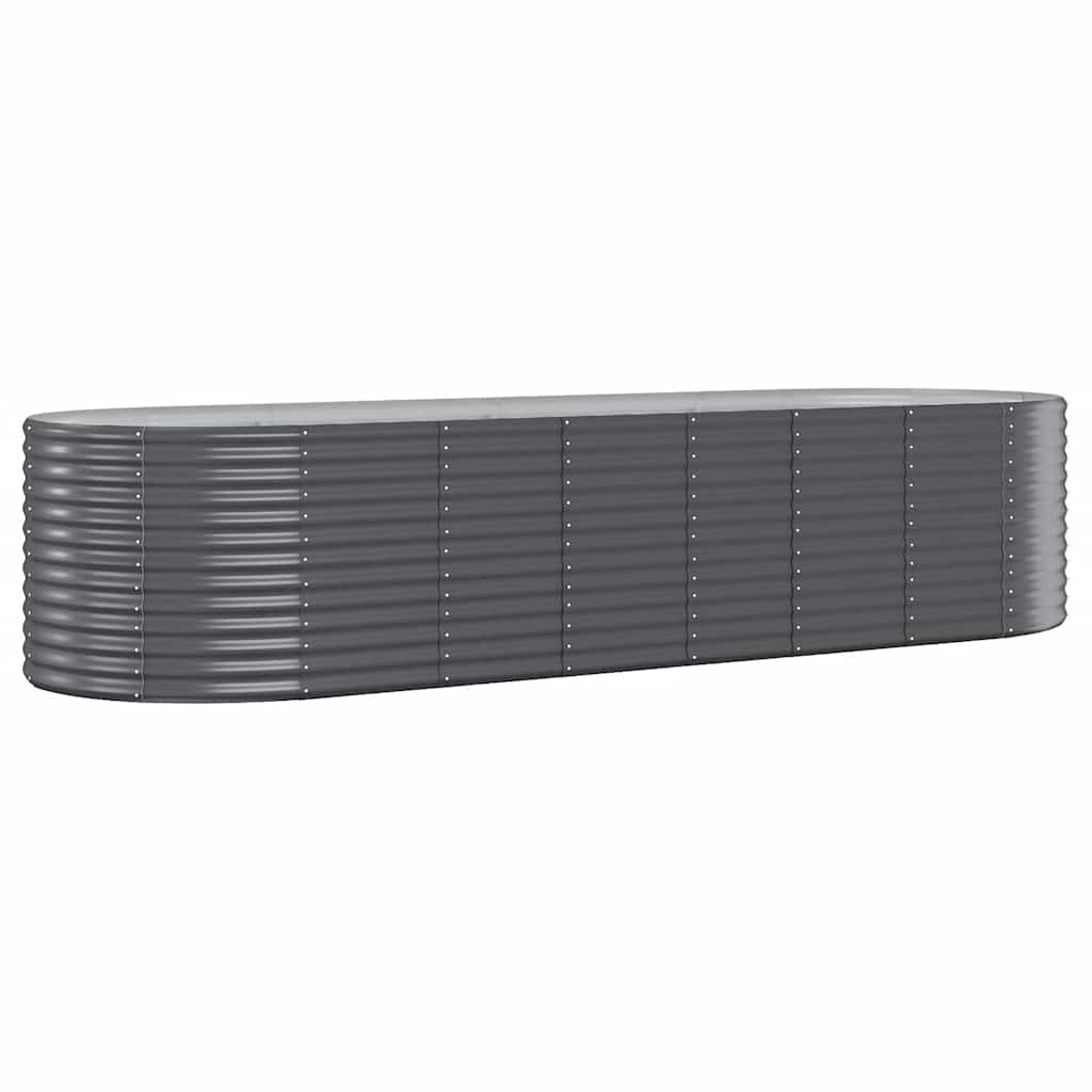 Jardinera arriate acero galvanizado antracita 322x100x68cm