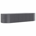Jardinera arriate acero galvanizado antracita 322x100x68cm