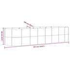 Jardinera arriate acero galvanizado antracita 322x100x68cm