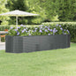 Floreira em aço galvanizado antracite 322x100x68cm