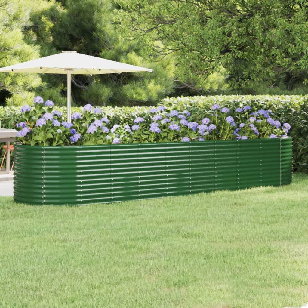 Jardinera acero galvanizado gris 140x140x68 cm