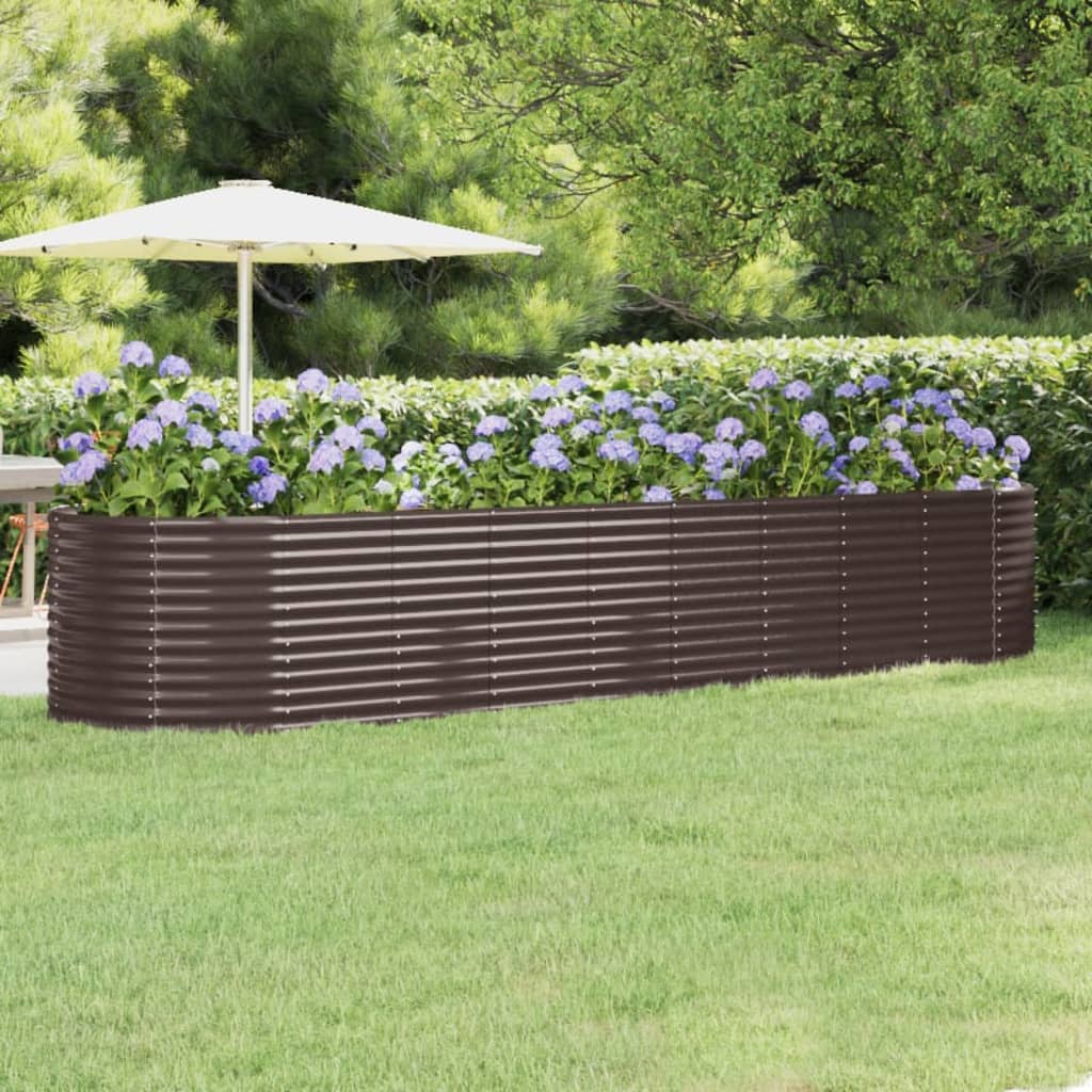 Jardinera acero galvanizado gris 140x140x68 cm