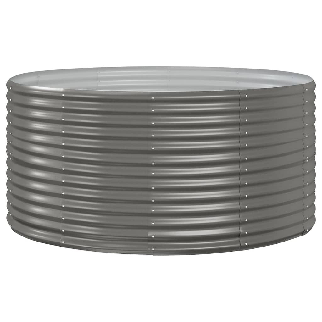 Jardinera acero galvanizado gris 140x140x68 cm