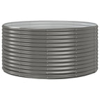 Jardinera acero galvanizado gris 140x140x68 cm