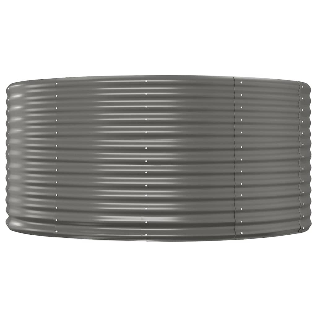 Jardinera acero galvanizado gris 140x140x68 cm