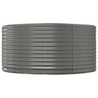 Jardinera acero galvanizado gris 140x140x68 cm