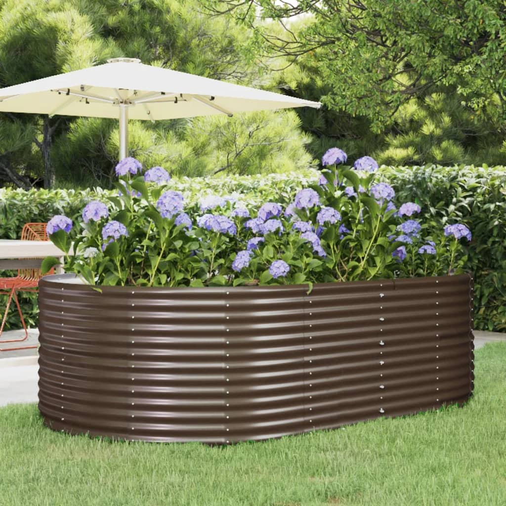 Jardinera acero galvanizado gris 140x140x68 cm