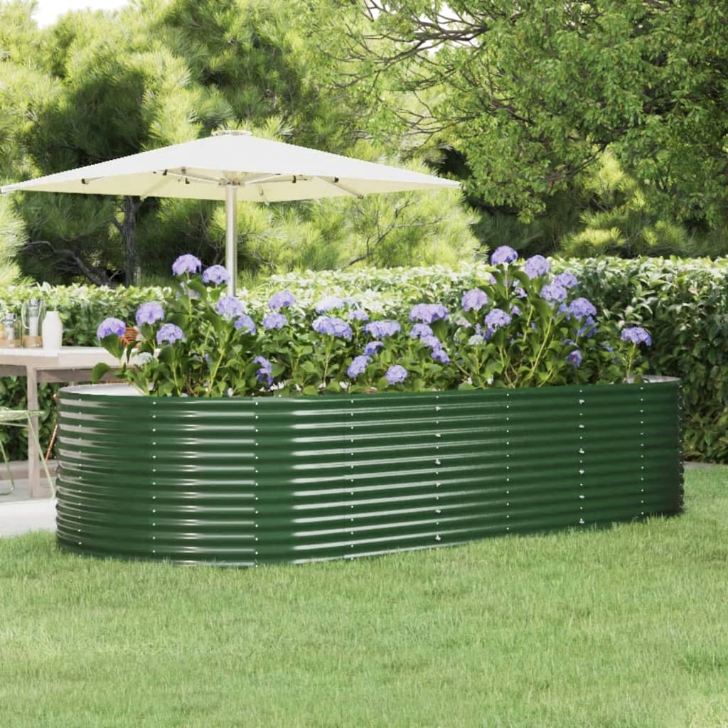 Jardinera acero galvanizado gris 140x140x68 cm