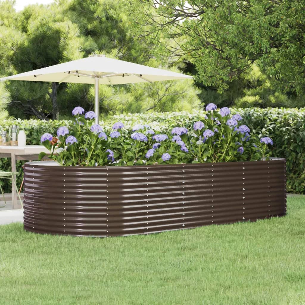Jardinera acero galvanizado gris 140x140x68 cm