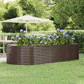Jardinera acero galvanizado gris 140x140x68 cm