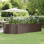 Jardinera acero galvanizado gris 140x140x68 cm