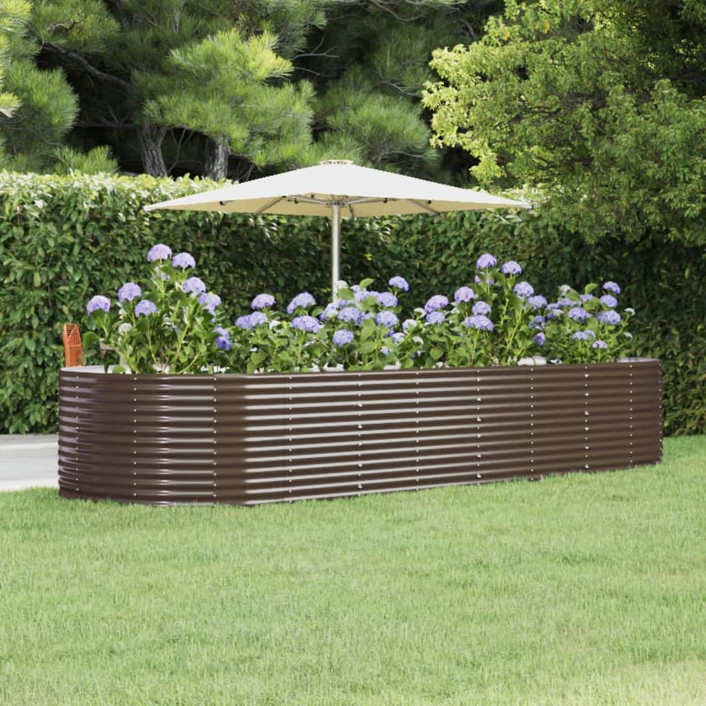 Jardinera acero galvanizado gris 140x140x68 cm