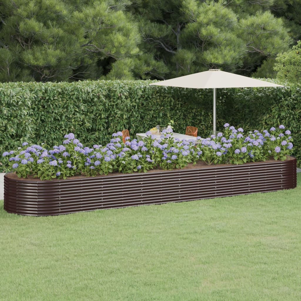 Jardinera acero galvanizado gris 140x140x68 cm