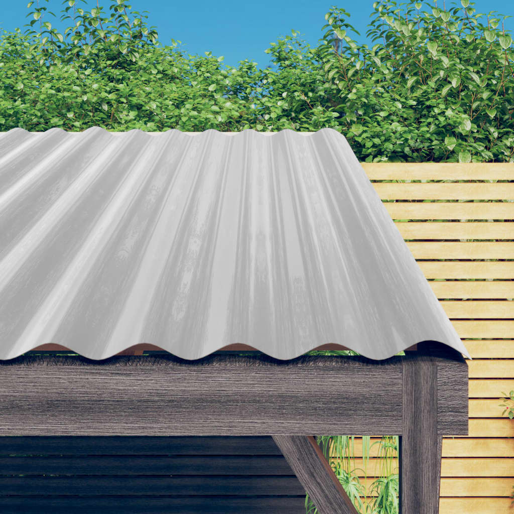Paneles de tejado 12 uds acero corten oxidado 100x44cm