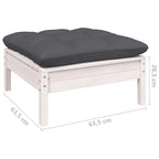 Muebles de jardín 3 pzas con cojines antracita madera de pino