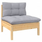 Juego de muebles de jardín 4 pzas y cojines madera de pino