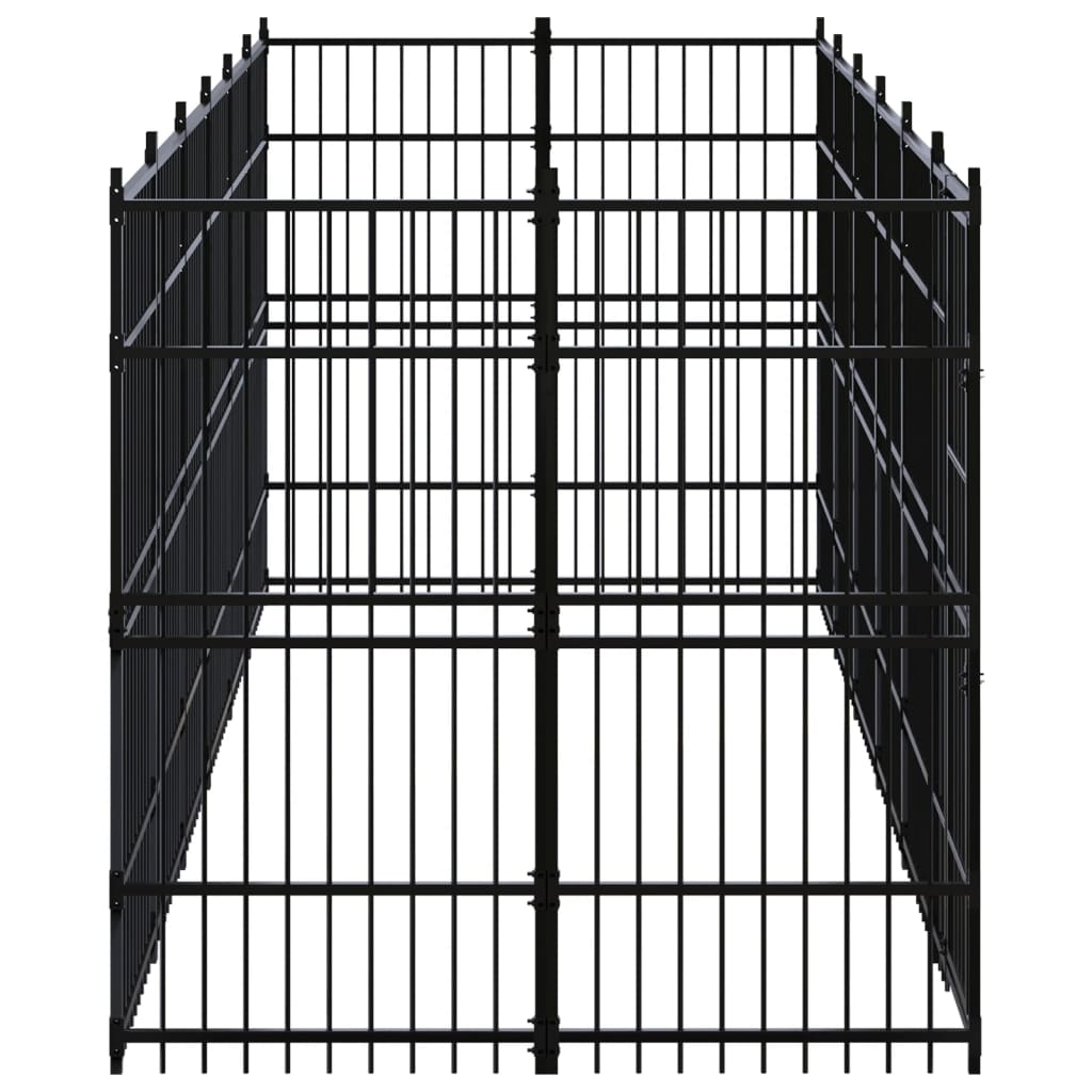 Perrera de exterior de acero 11,06 m²