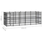 Perrera de exterior de acero 11,06 m²