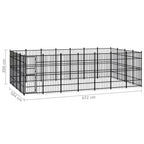 Perrera de exterior de acero 25,8 m²