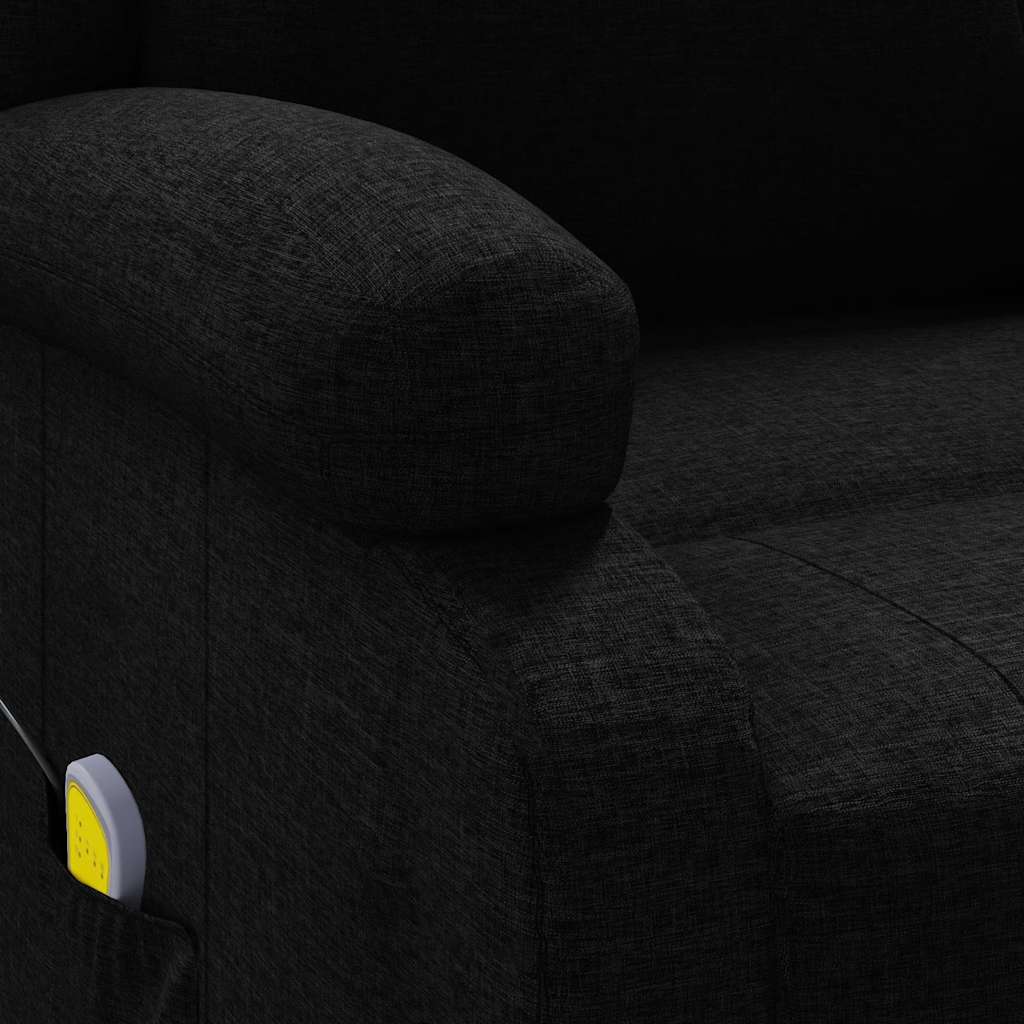 Sillón orejero de masaje de tela negro