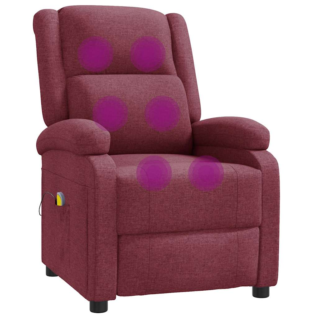 Sillón orejero de masaje de tela negro