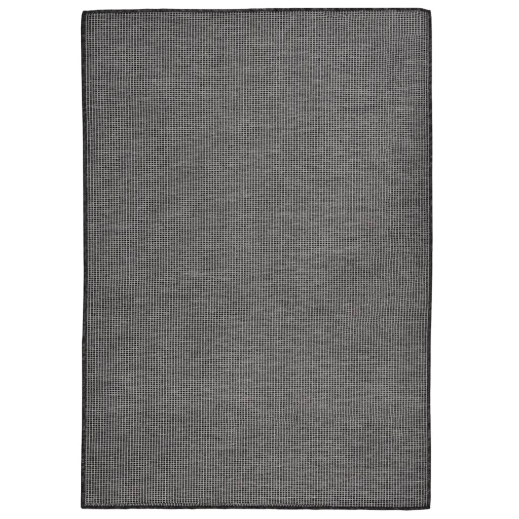 Alfombra de exterior de tejido plano azul 120x170 cm