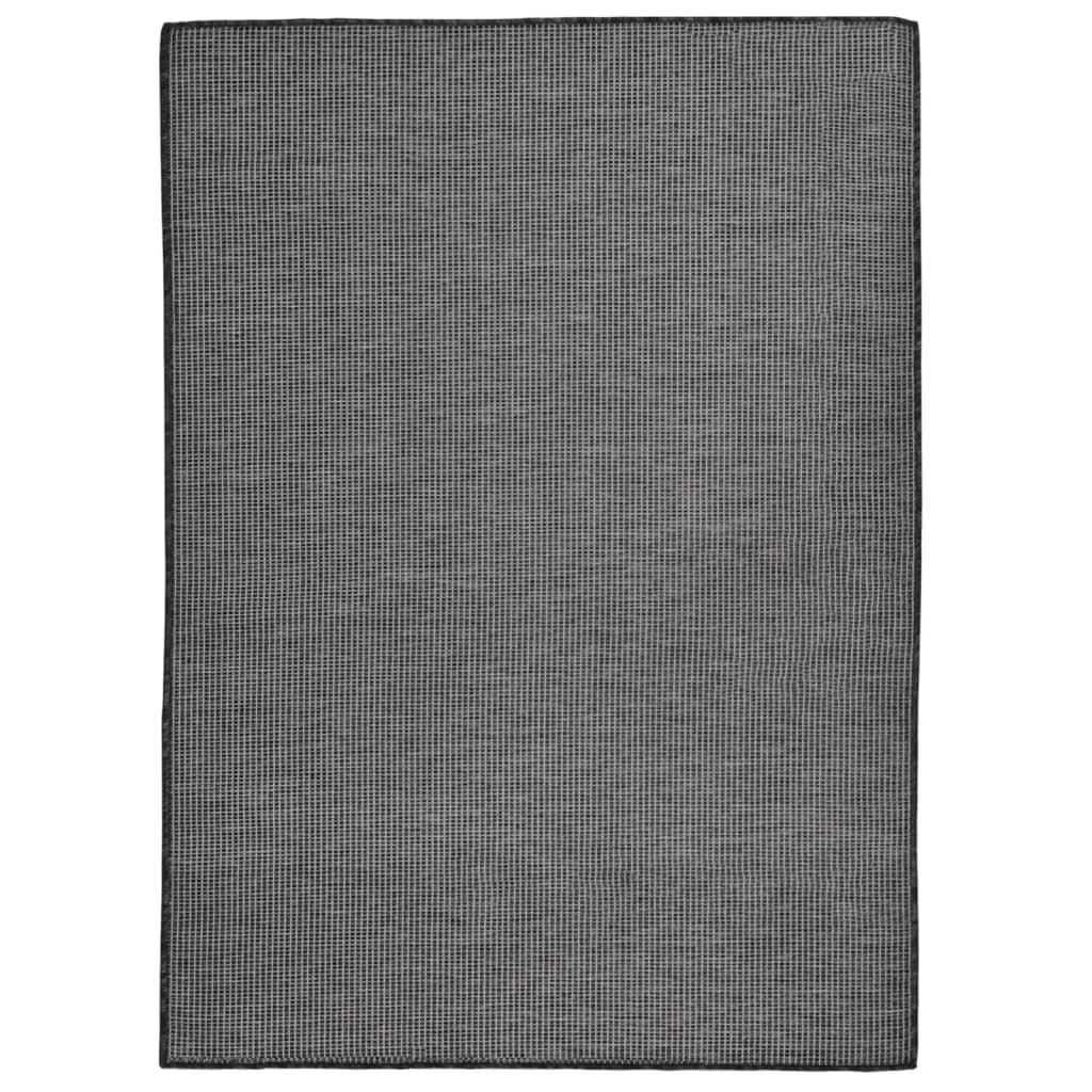 Alfombra de exterior de tejido plano azul 120x170 cm