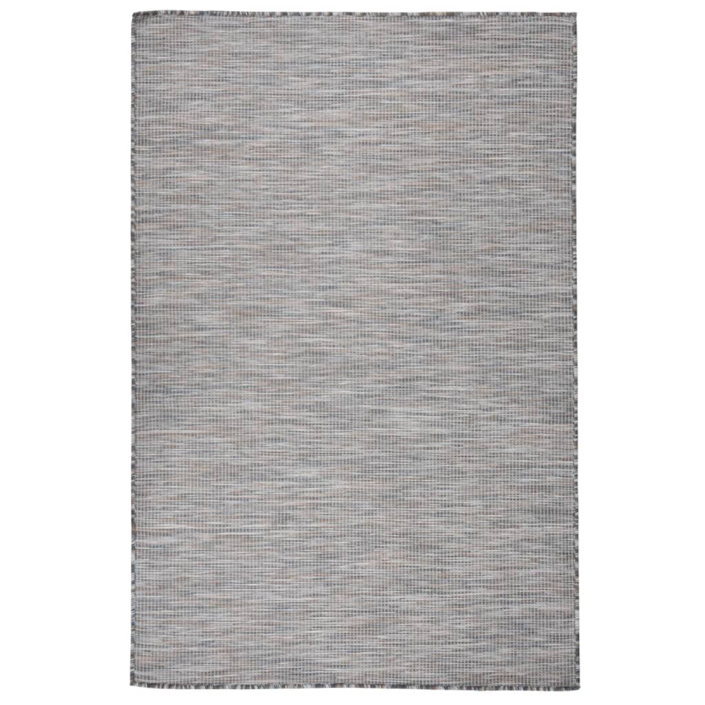 Alfombra de exterior de tejido plano azul 120x170 cm