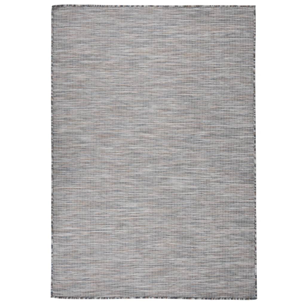 Alfombra de exterior de tejido plano azul 120x170 cm