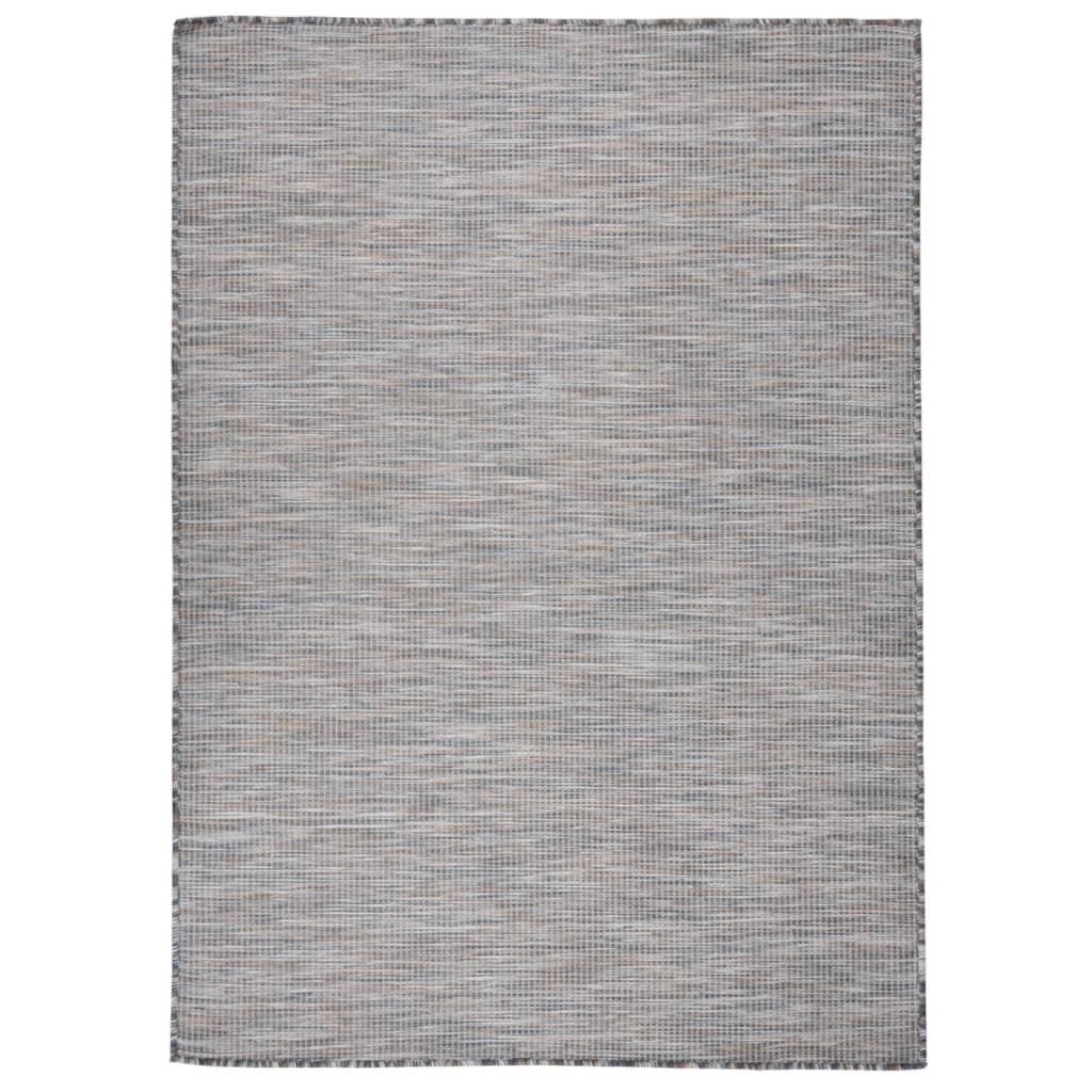 Alfombra de exterior de tejido plano azul 120x170 cm