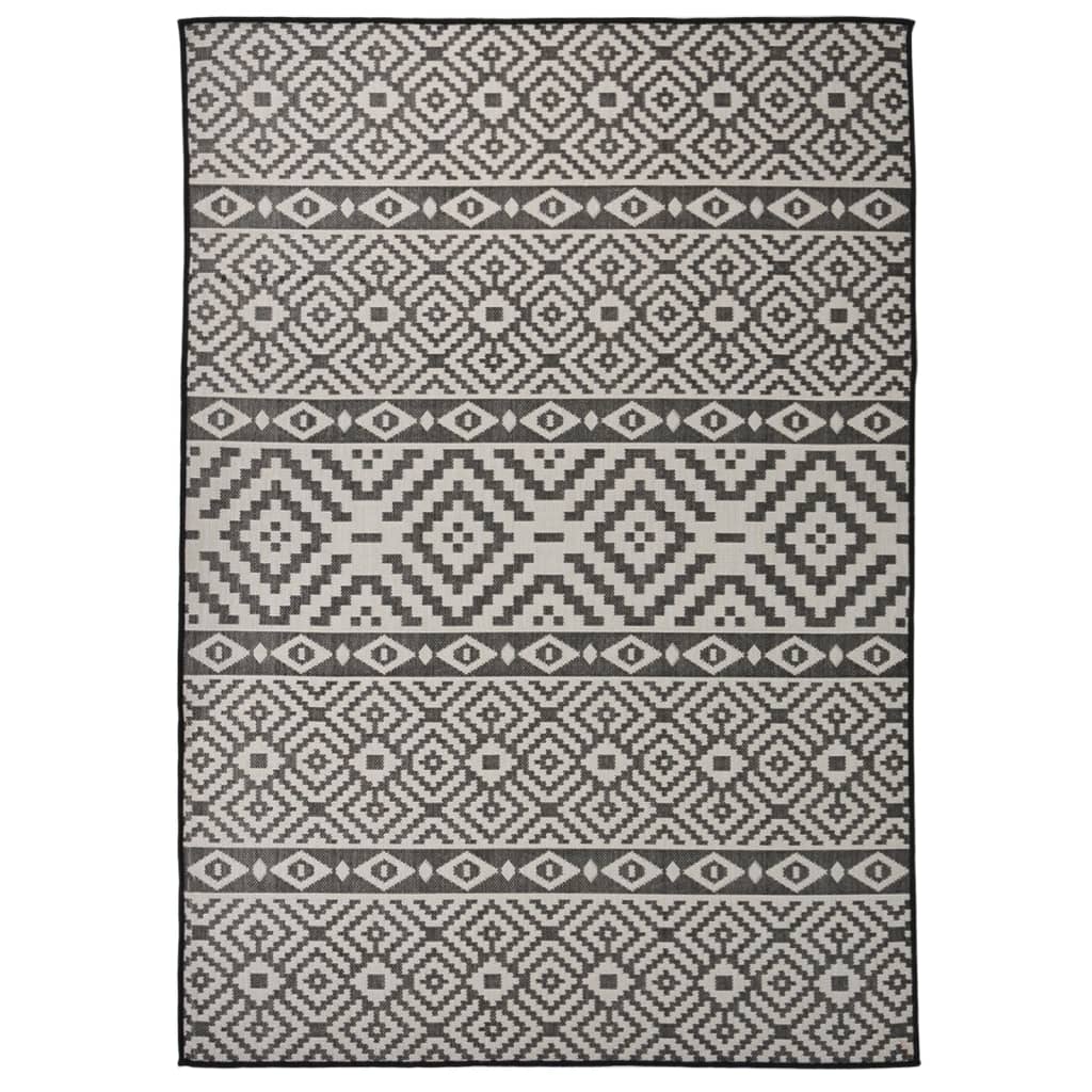 Alfombra de exterior de tejido plano azul 120x170 cm