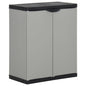 Garden Waste Bin PP Grey and Black 68x40x85 cm