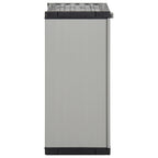 Armario para desechos de jardín PP gris y negro 68x40x85 cm