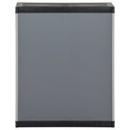 Armario para desechos de jardín PP gris y negro 68x40x85 cm