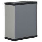 Armario para desechos de jardín PP gris y negro 68x40x85 cm