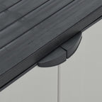 Armario para desechos de jardín PP gris y negro 68x40x85 cm