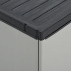 Armario para desechos de jardín PP gris y negro 68x40x85 cm