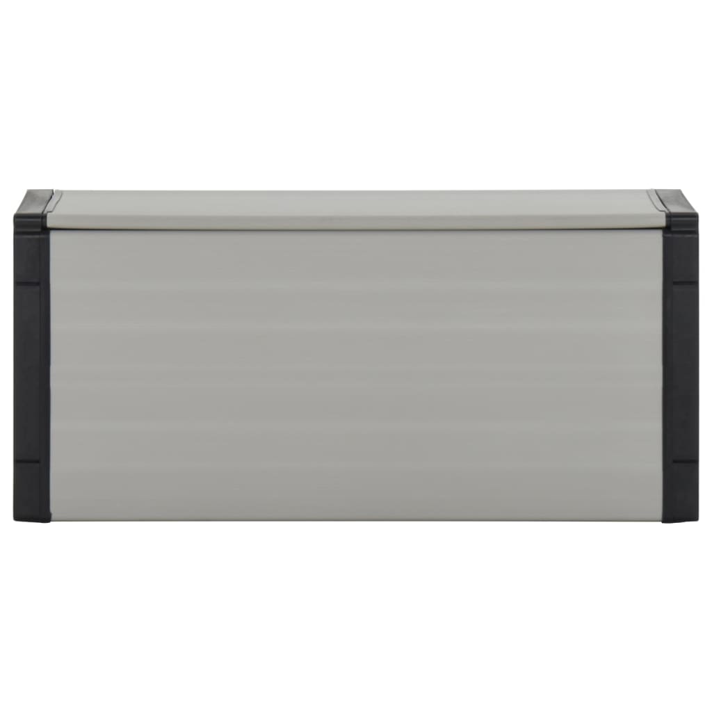 Baúl para desechos de jardín gris 85x34x40 cm