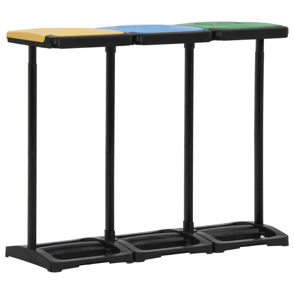 Soportes para bolsas de basura con tapa PP multicolor 240-330 L