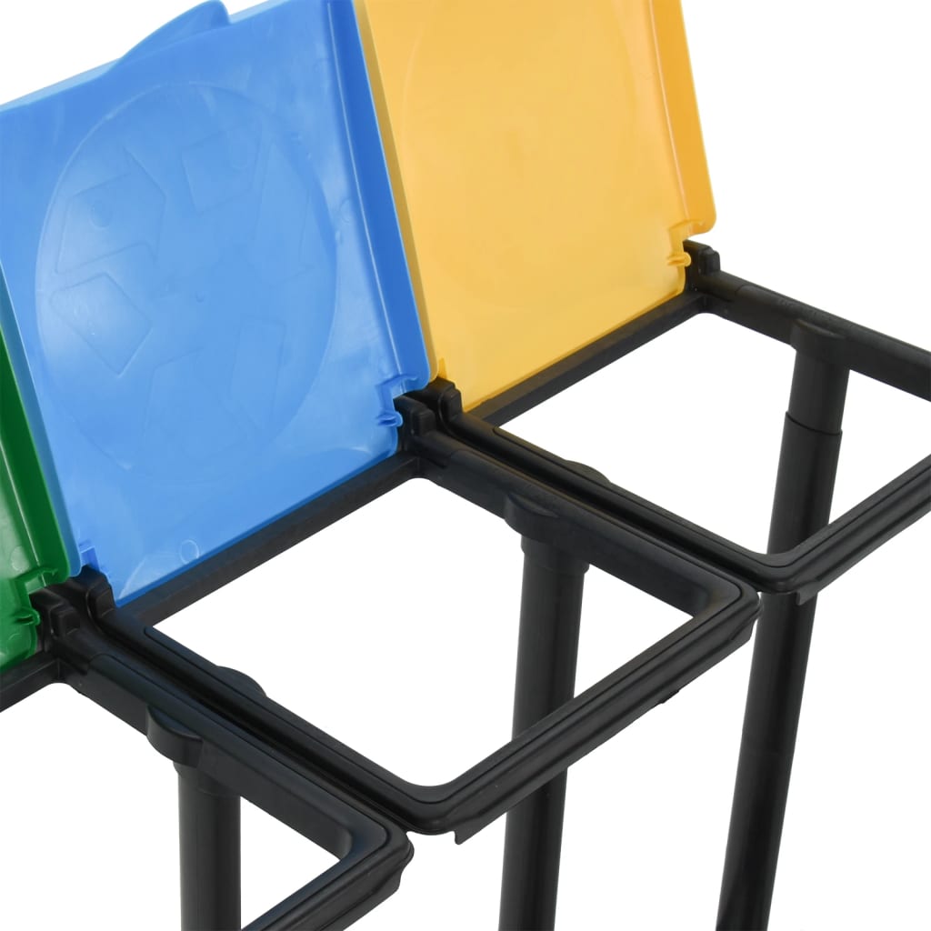 Soportes para bolsas de basura con tapa PP multicolor 240-330 L