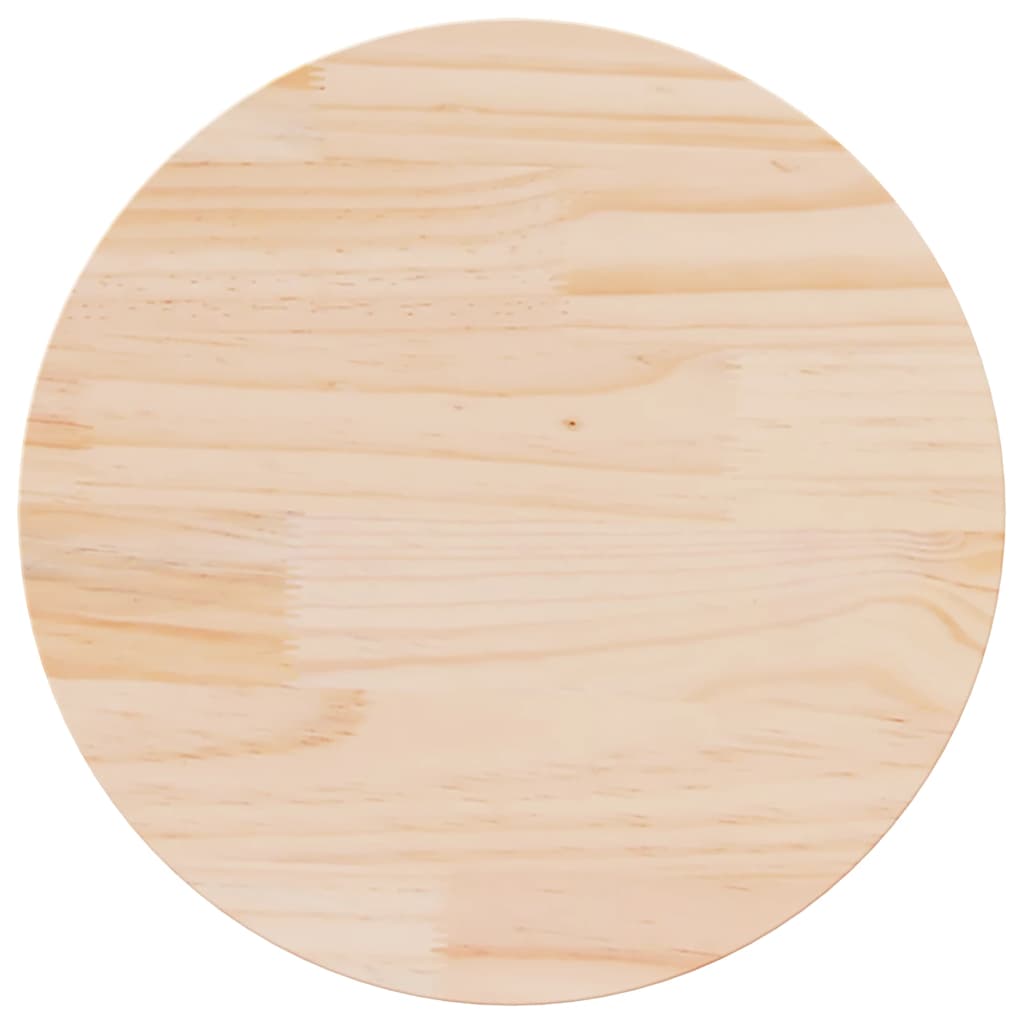 Superficie de mesa madera maciza de pino blanco Ø30x2,5 cm